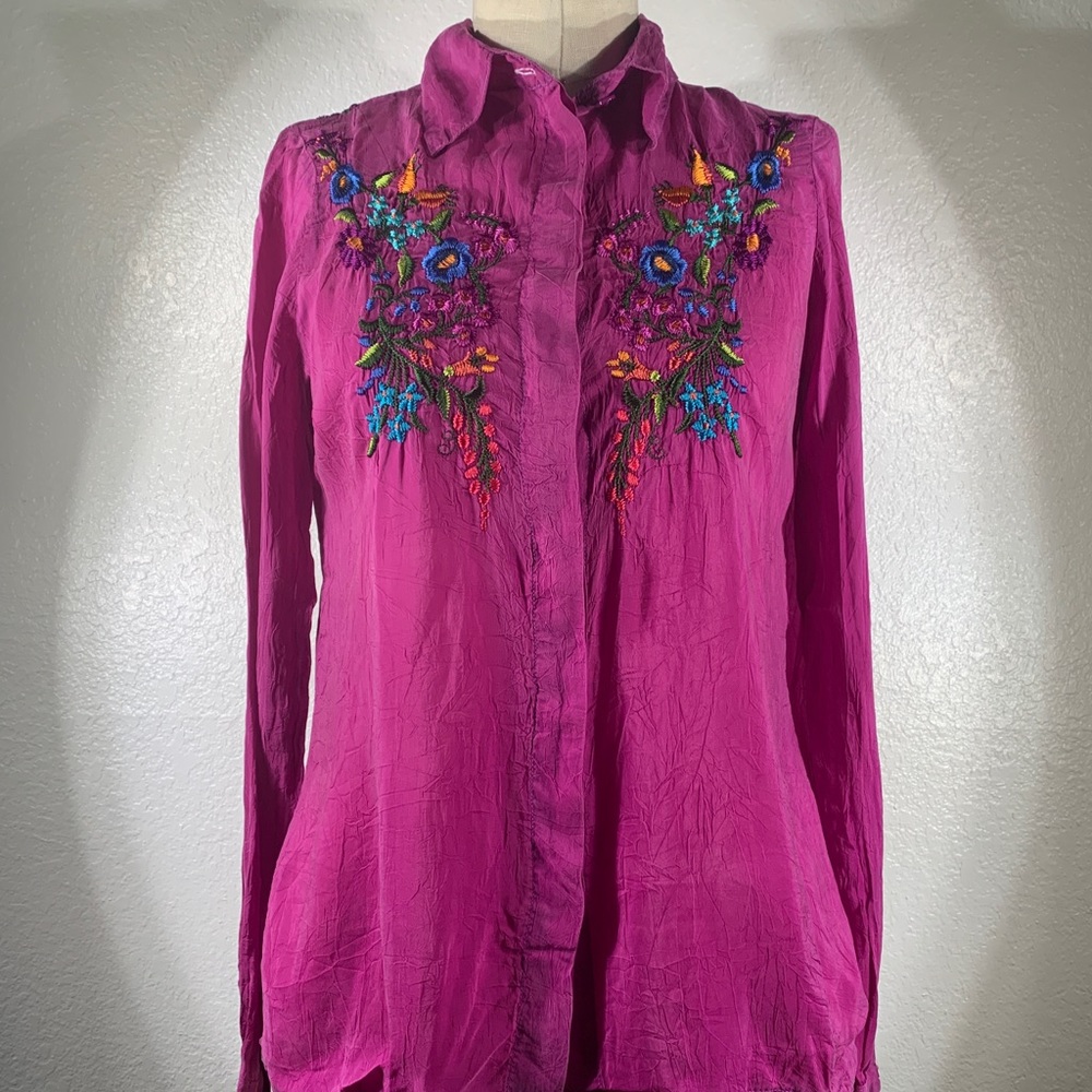 Johnny Was Embroidered Patricia Blouse S NWT